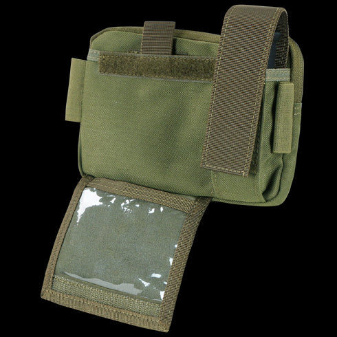 Condor Annex Admin Pouch - Scorpion OCP features a transparent ID window flap, Velcro closure, and multiple compartments—perfect for organizing small gear or accessories during bushcraft adventures or at the shooting range.